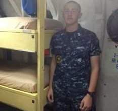 Gunnar Keenan, a Pentagon Division Sea Cadet, shows off his quarters during his voyage aboard USCGC Eagle.